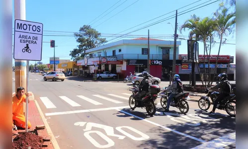 Sestran implanta bolsão para motociclistas em Arapongas