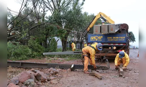 Temporal quebrou mais de 500 postes no Paraná