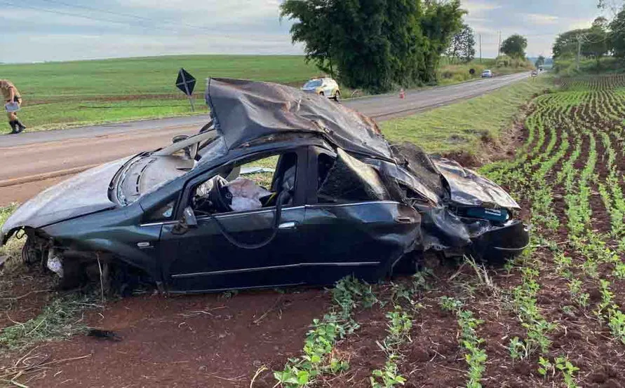 Capotamento foi na rodovia PR 369 entre São Pedro do Ivaí e o município de São João do Ivaí