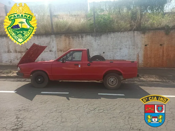 O veículo foi encontrado abandonado no cruzamento da Av. Castelo Branco com Av. Paraíba