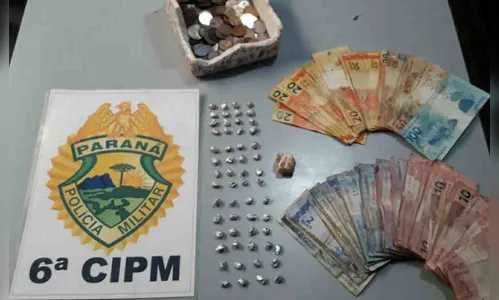 PM de Jardim Alegre apreende 58 pedras de crack