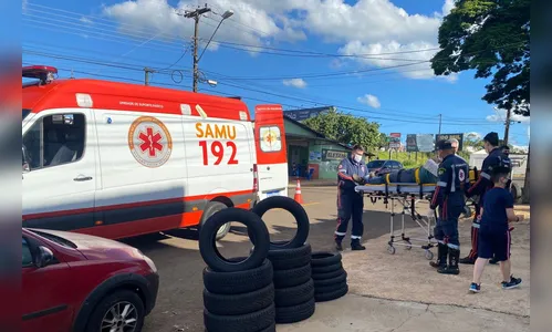 Acidente em bairro de Apucarana deixa motociclista ferido