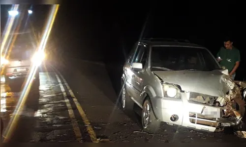 Acidente na PR-466 deixa motorista ferido, em Manoel Ribas