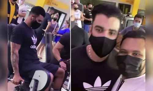 Após show, Gusttavo Lima vai à academia e vira atração
