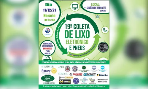 Arapongas realiza 19ª coleta de lixo eletrônico e pneus