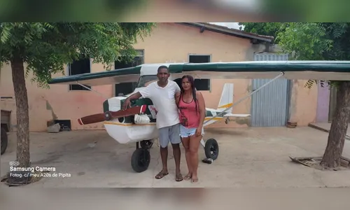 Borracheiro constrói aeronave com motor de fusca; veja