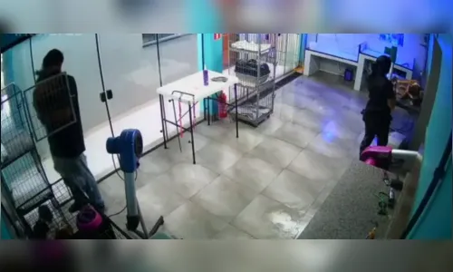 Câmera de pet shop flagra funcionário dançando com cachorro