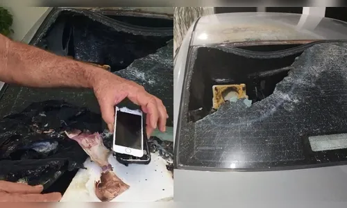 Celular de empresário pega fogo e causa estragos em veículo