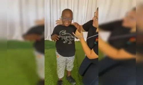 Criança com Down enxerga com óculos pela 1ª vez; assista