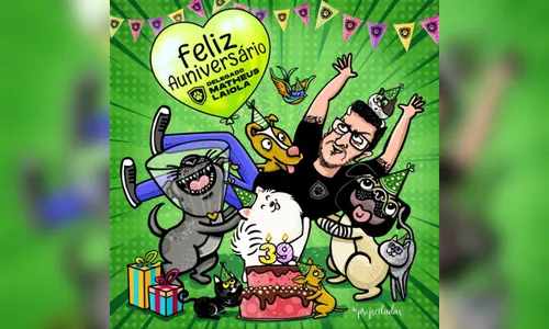 Delegado paranaense faz aniversário e ganha charge especial