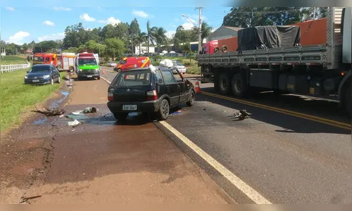 Dois ficam feridos em acidente na BR-376 em Califórnia