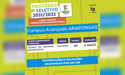 IFPR de Arapongas abre inscrições para curso gratuito