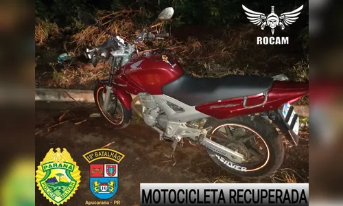 Moto furtada em Abatiá é recuperada em Apucarana