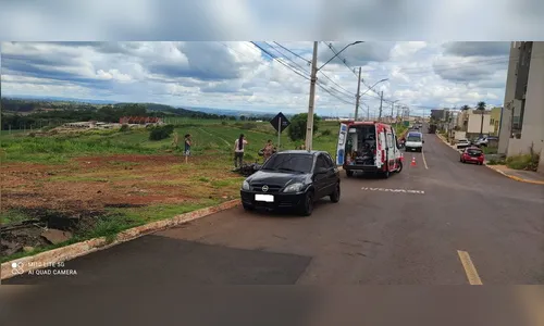 Motociclista fica ferido após acidente no Jardim Interlagos