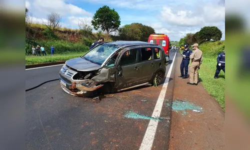 Motorista dorme ao volante e causa acidente na BR-376