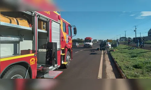 Motorista fica preso às ferragens em acidente na PR-444