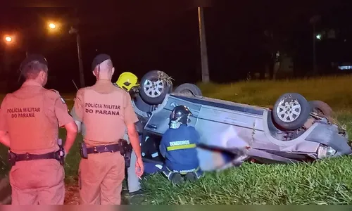Motorista fica preso em carro após acidente em Londrina