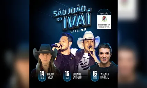 São João do Ivaí divulga cronograma da festa de 57 anos