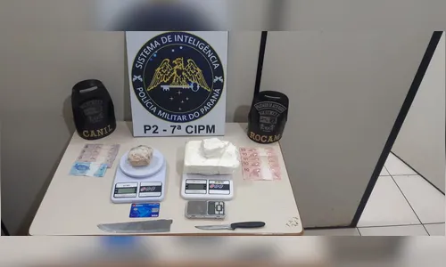 PM apreende quase 1 Kg de cocaína com casal em Arapongas