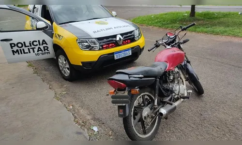 PM recupera motocicleta furtada em Apucarana
