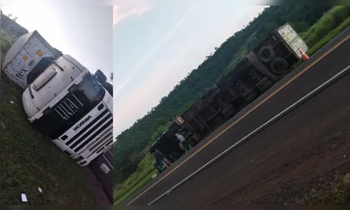 PRF prende duas pessoas por saquearem carga na BR-277