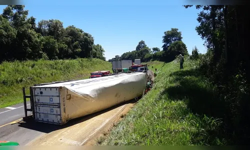 PRF prende quatro pessoas por saquearem carga na BR-277