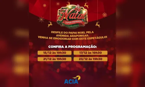 Papai Noel fará desfile na Avenida Arapongas