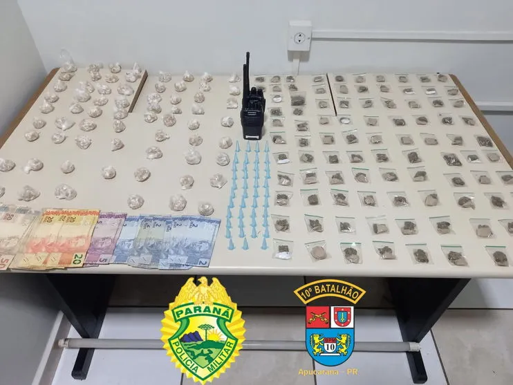 Apucarana: paulista é preso com quase 4 mil pedras de crack