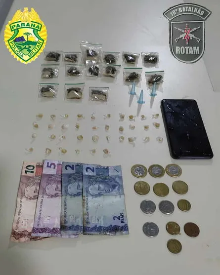 Conhecido da PM é preso com crack, maconha e cocaína