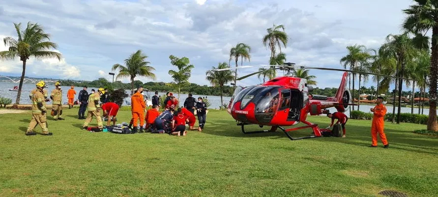 Mulher tem braço decepado em acidente no Lago Paranoá