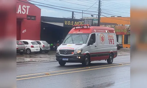 Samu atende motociclista ferido em queda na Av. Minas Gerais