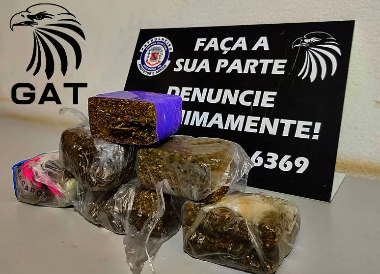 PM apreende maconha que iria para a cadeia de Arapongas