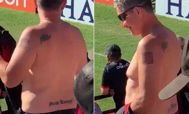 Torcida do Brasil-RS expulsa homem com tatuagens nazistas
