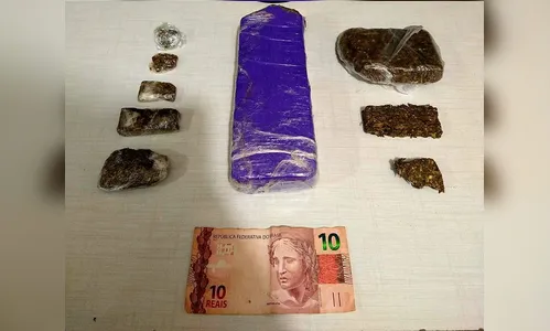 PM prende homem com mais de meio quilo de maconha