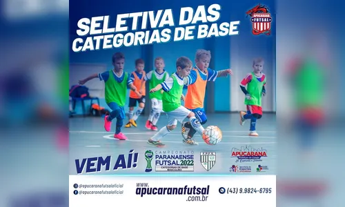 Apucarana Futsal faz seletiva para categorias de base