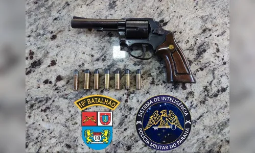 Apucaranense com mandado de prisão é detido com revólver