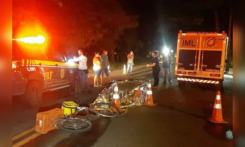 Ciclista morre atropelado em Mandaguari na BR-376