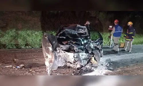 Colisão entre carro e caminhão faz vítima fatal na PR-423