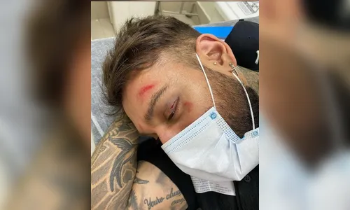 Lucas Lucco bebe demais, sofre queda e vai parar no hospital