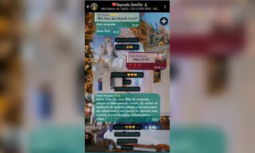 Padre compartilha 'nudes' em grupo de mensagens da paróquia