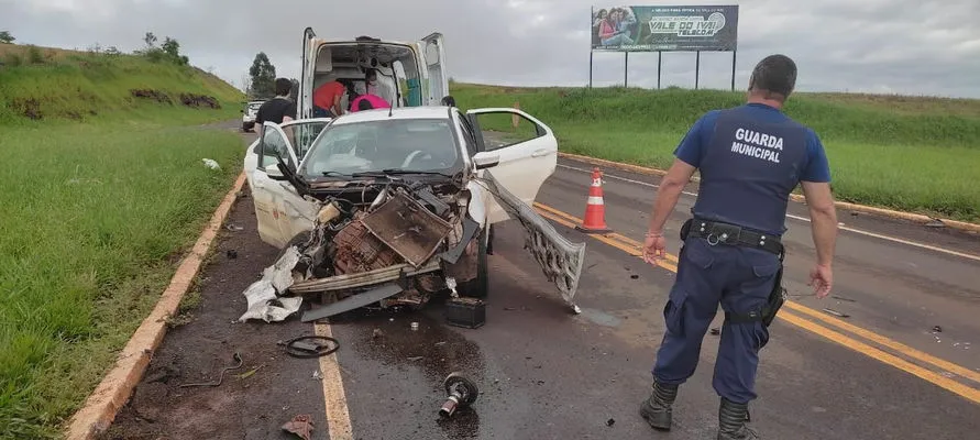 A batida foi trevo da Coamo, entre Borrazópolis e Cruzmaltina