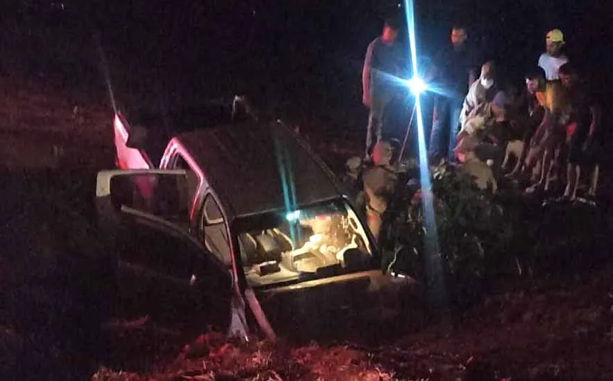 Acidente foi por volta das 20h20, na estrada rural do Jacutinga, próximo a localidade do Severiano