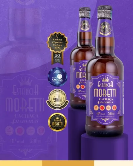 Cachaça Estância Moretti 4 Madeiras é a segunda melhor cachaça do Brasil