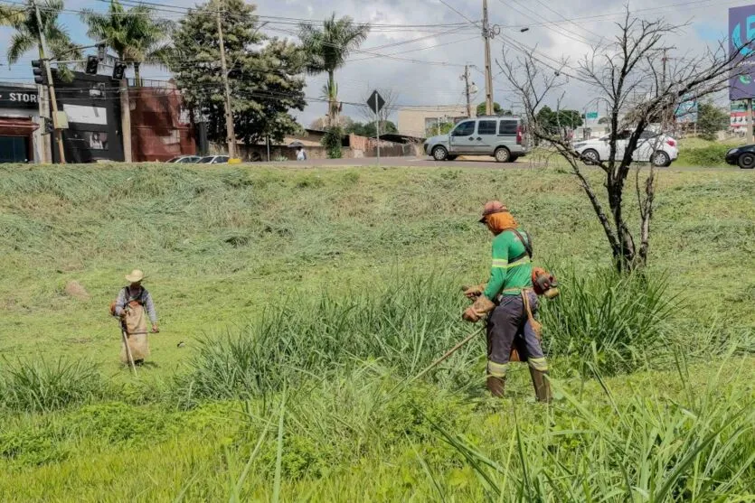 Terceirizada faz limpeza de lotes baldios em Apucarana