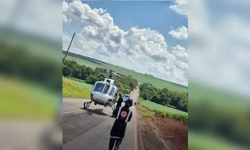 Acidente mobiliza equipes do SAMU e aeromédico no Vale do Ivaí