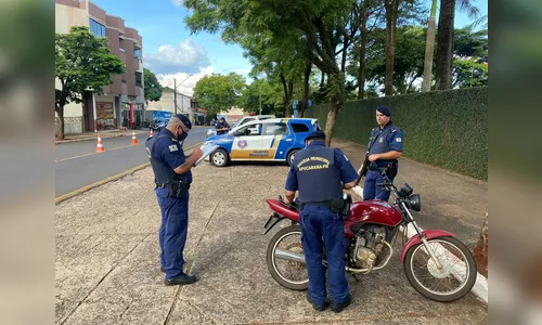 Guarda Municipal de Apucarana fiscaliza motos barulhentas