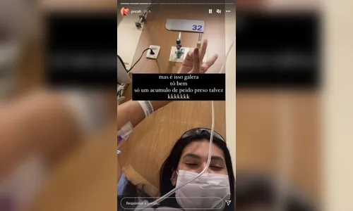 BBB: Pocah segura pum perto do noivo e acaba internada