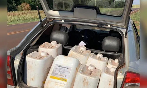 PR: carro carregado com 300 litros de herbicida é apreendido