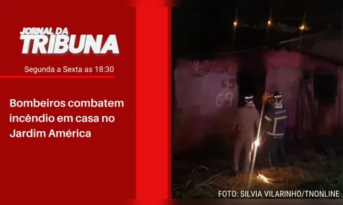Bombeiros combatem incêndio em casa no Jardim América