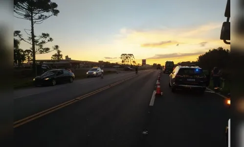 Ciclista fica ferido após sofrer acidente na BR-277